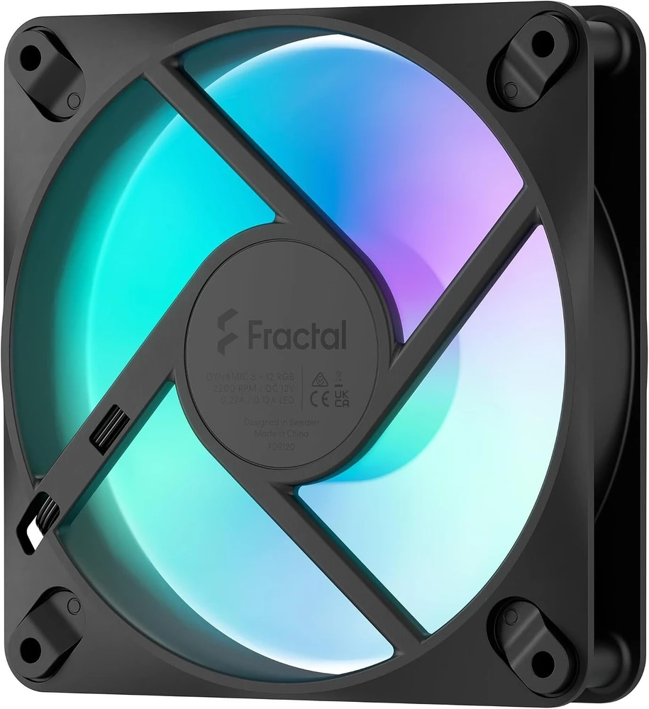 Fractal Design Dynamic 3 12 RGB aušintuvas juodas 120 mm