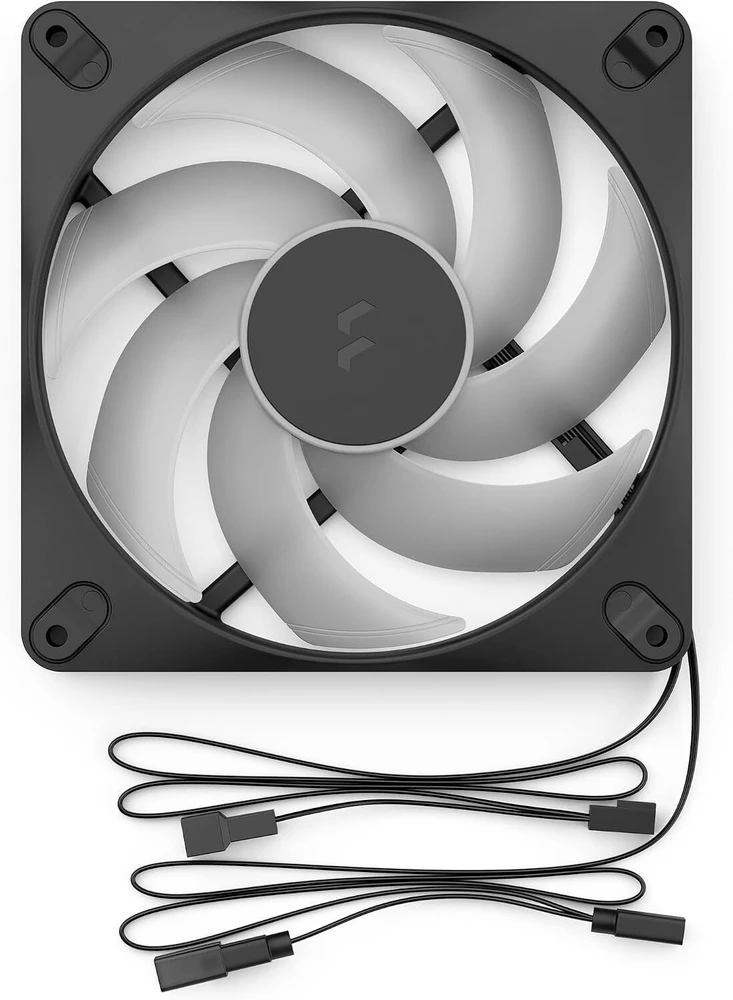 Ventiliatorius Fractal Design Dynamic 3 14 RGB Juodas, 3 vnt. rinkinys (FD-F-DR3-1403)