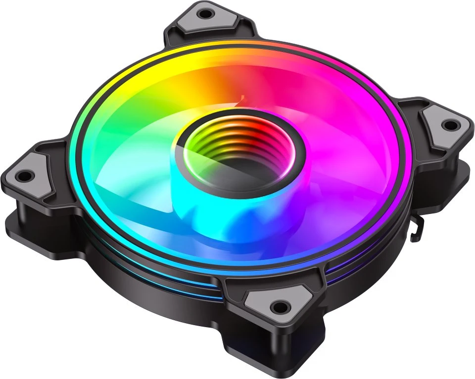 „Gamemax“ korpuso ventiliatorius | DUAL RING INFINITY BK | Juodas