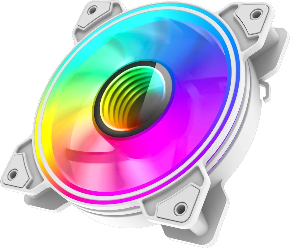„Gamemax“ korpuso ventiliatorius | DUAL RING INFINITY WH | Baltas