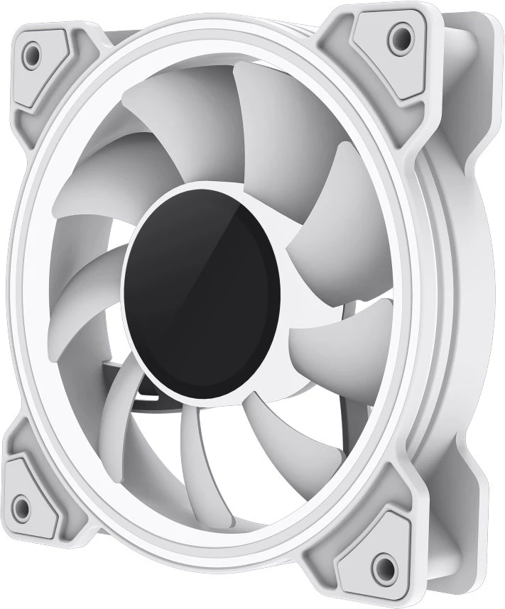 „Gamemax“ korpuso ventiliatorius | DUAL RING INFINITY WH | Baltas