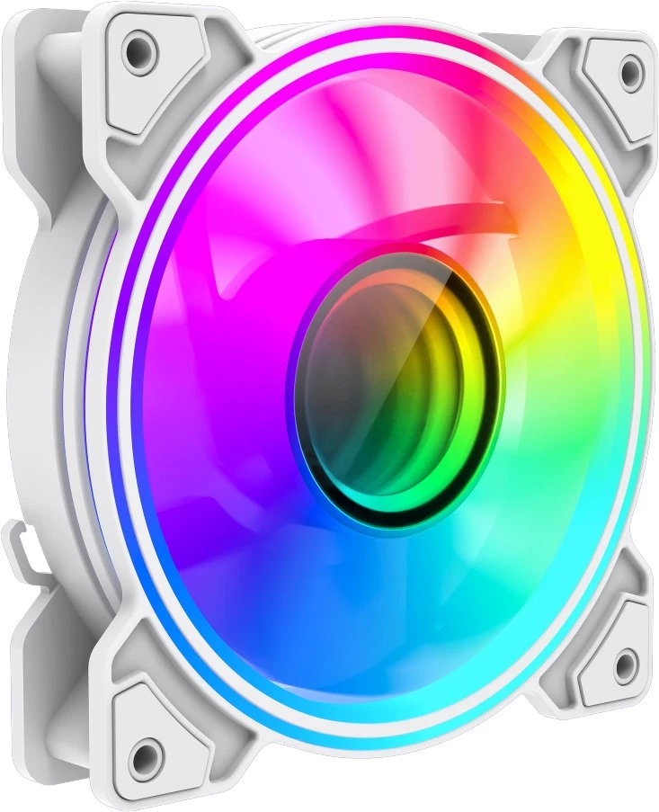 „Gamemax“ korpuso ventiliatorius | DUAL RING INFINITY WH | Baltas