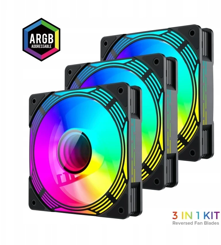 Gamemax Case Fan | KF300R BK | Juodas