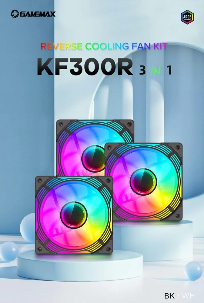 Gamemax Case Fan | KF300R BK | Juodas
