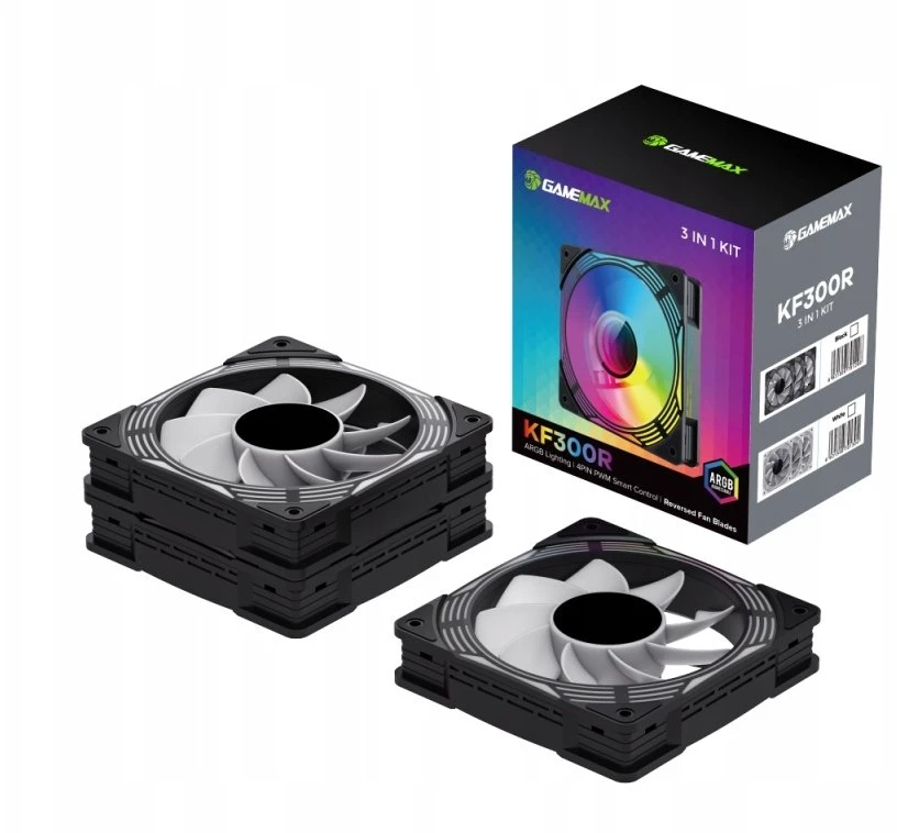 Gamemax Case Fan | KF300R BK | Juodas