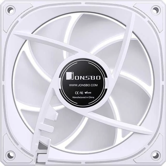 Jonsbo FR-505 ARGB PWM korpuso ventiliatorius, 120mm – baltos spalvos