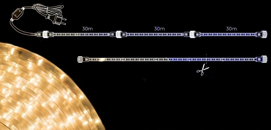 Ventiliatorius Kanlux GIVRO LED virvės formos šviestuvas 30 m-BL