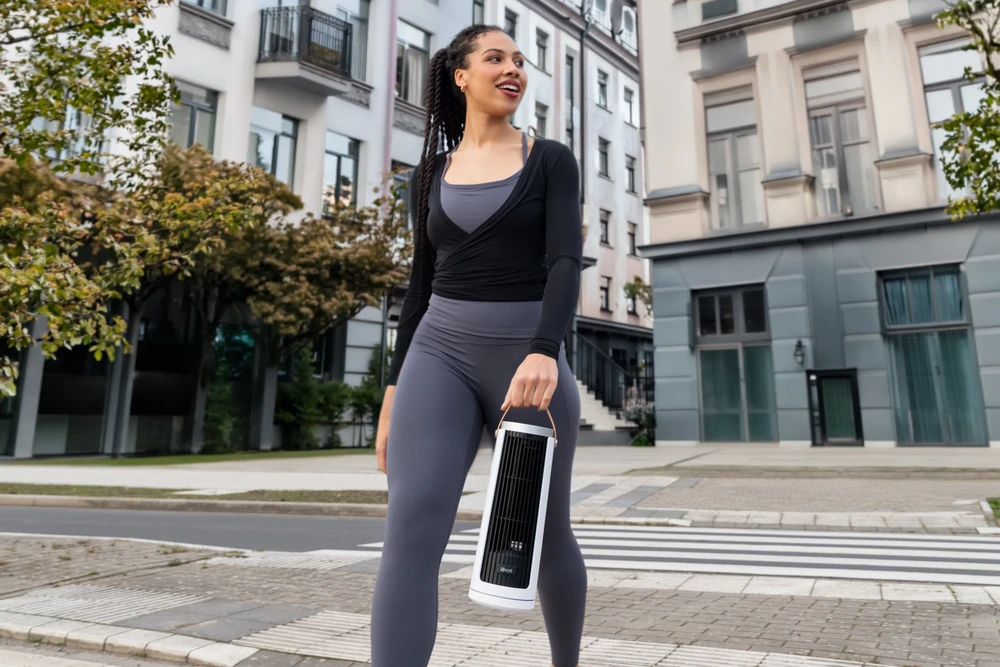 Levoit Windi Mini Plus - nešiojamas baterinis ventiliatorius, baltas