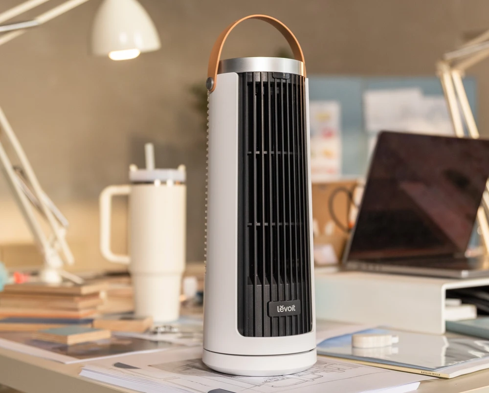 Levoit Windi Mini Plus - nešiojamas baterinis ventiliatorius, baltas