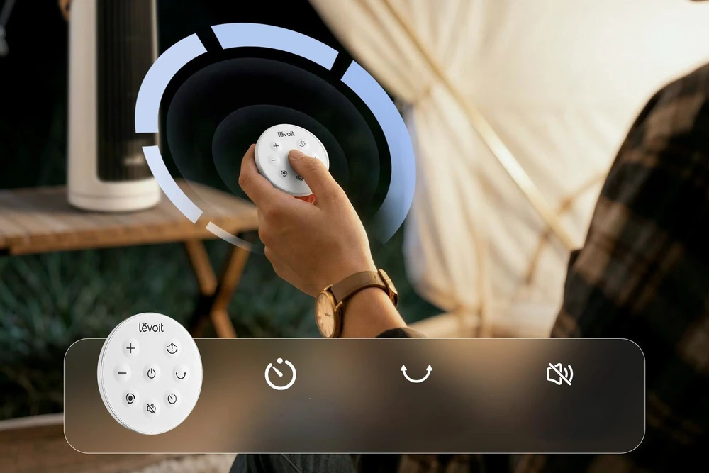 Levoit Windi Mini Plus - nešiojamas baterinis ventiliatorius, baltas