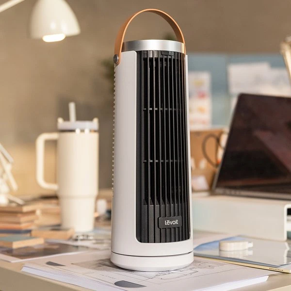 Levoit Windi Mini Plus - nešiojamas baterinis ventiliatorius, baltas