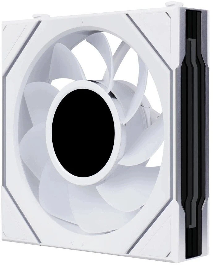 Lian Li UNI FAN SL-INF LCD FLEX belaidis ventiliatorius, ARGB ir LCD · atvirkštinės mentės, 120 mm, baltas