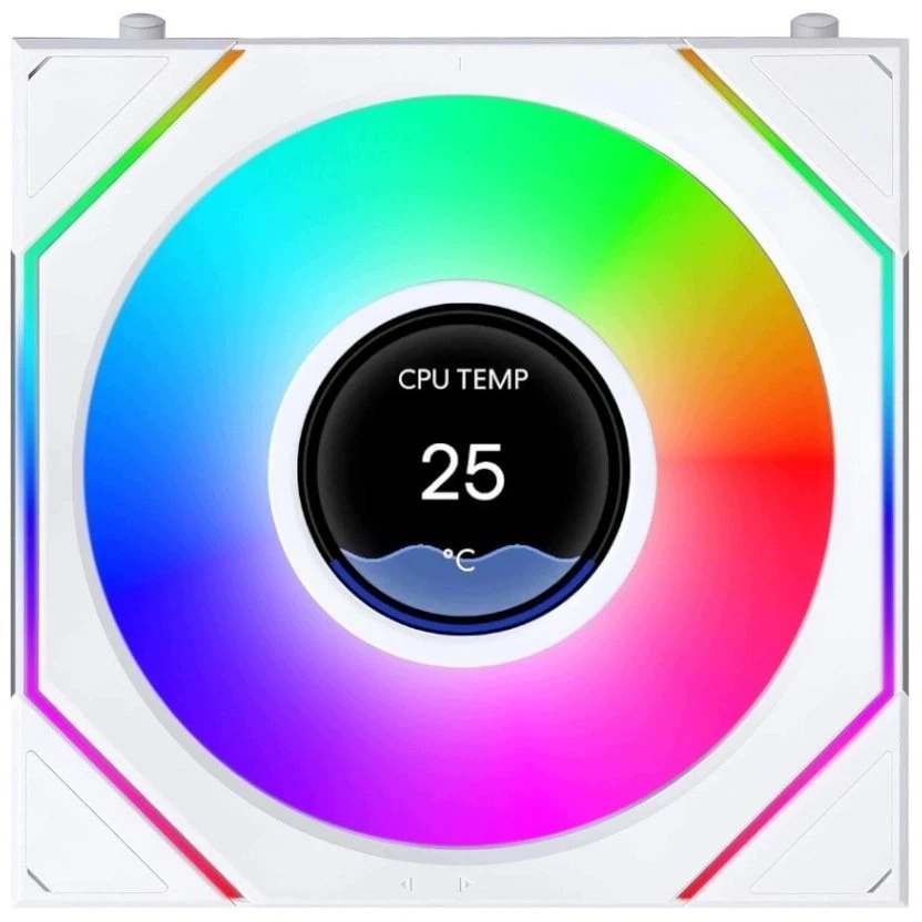 Lian Li UNI FAN SL-INF LCD FLEX belaidis ventiliatorius, ARGB ir LCD Ø 120 mm, baltas