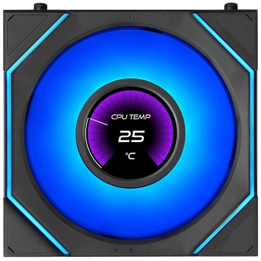 Lian Li UNI FAN SL-INF LCD FLEX belaidis ventiliatorius, ARGB ir LCD Ø 120 mm, juodas