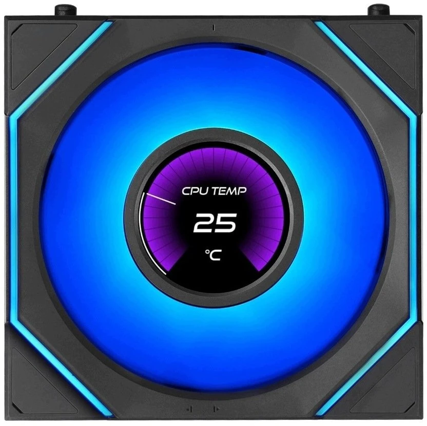 Lian Li UNI FAN SL-INF LCD FLEX belaidis ventiliatorius, ARGB ir LCD · atvirkštinės mentės, 120 mm, juodas