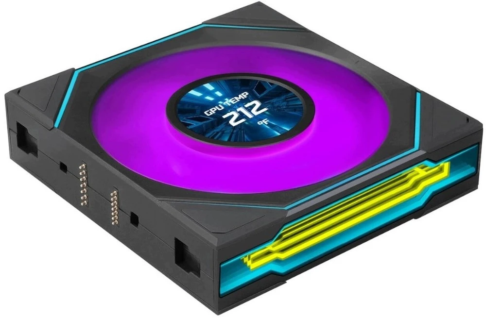 Lian Li UNI FAN SL-INF LCD FLEX belaidis ventiliatorius, ARGB ir LCD ekranų su atvirkštine ašmenimis, 120 mm, juodas, 3 vnt. pakuotėje su valdikliu