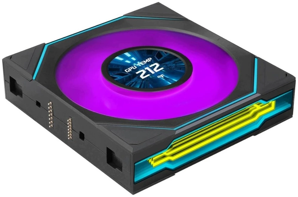 Lian Li UNI FAN SL-INF LCD FLEX belaidis ventiliatorius, ARGB ir LCD Ø 120 mm, juodas, 3 vnt. pakuotėje su valdikliu