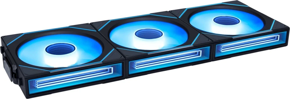 Lian Li UNI FAN SL-INF Wireless korpuso ventiliatorius, ARGB, PWM – 3er-Pack, su valdikliu Reverse-Blade, 120mm, juodos spalvos