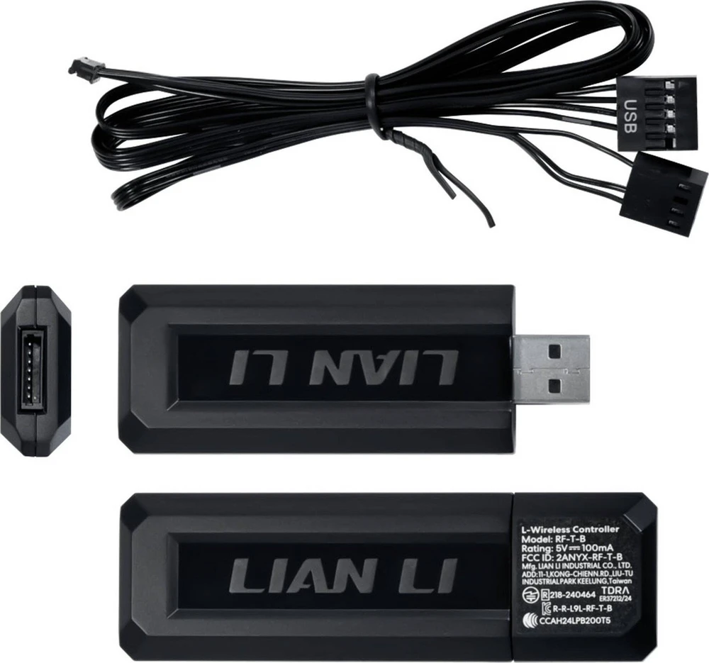 Lian Li UNI FAN SL-INF Wireless korpuso ventiliatorius, ARGB, PWM – 3er-Pack, su valdikliu Reverse-Blade, 120mm, juodos spalvos