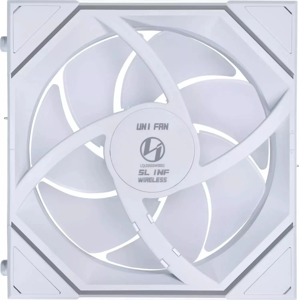 Lian Li UNI FAN SL-INF Wireless korpuso ventiliatorius, ARGB, PWM – Reverse Blade, 120mm, baltos spalvos
