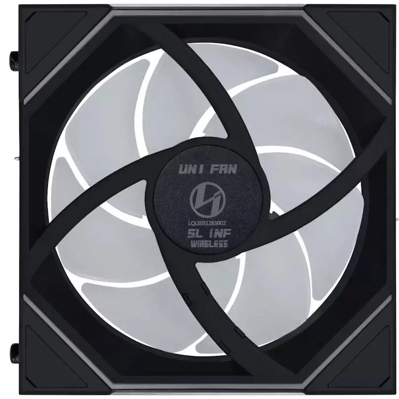 Lian Li UNI FAN SL-INF Wireless korpuso ventiliatorius, ARGB, PWM – Reverse Blade, 120mm, juodos spalvos