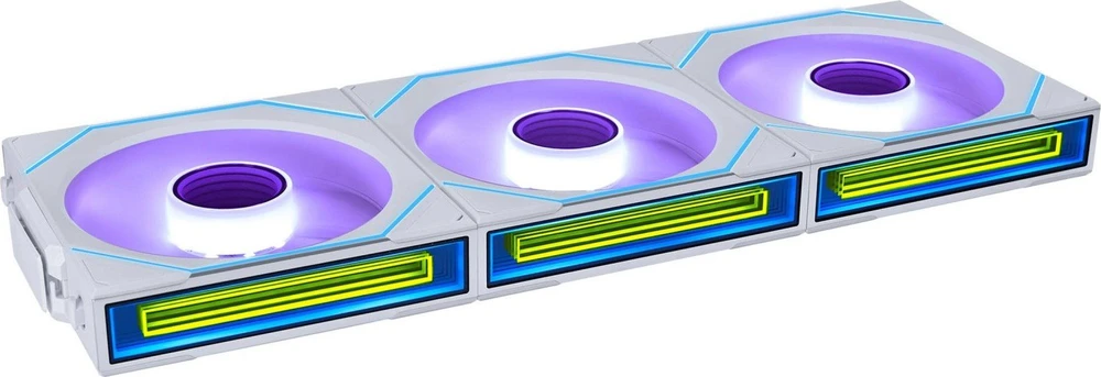 Lian Li UNI FAN SL-INF Wireless korpuso ventiliatorius, ARGB, PWM – 3er-Pack, su valdikliu Reverse-Blade, 120mm, baltos spalvos