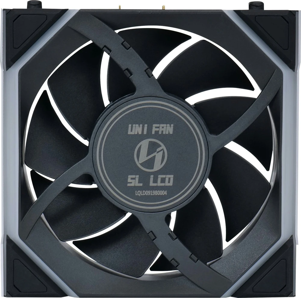 Lian Li UNI FAN SL Wireless LCD korpuso ventiliatorius, ARGB, PWM – 120 mm, juodos spalvos
