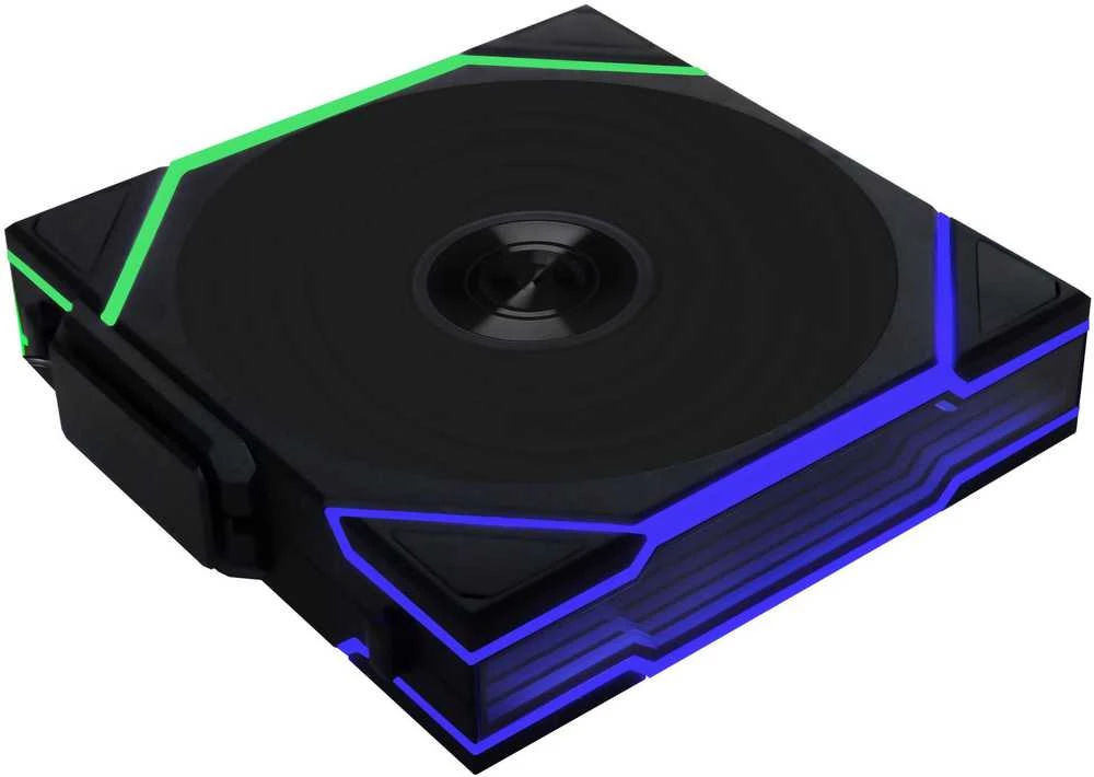 Lian Li UNI FAN TL Wireless korpuso ventiliatorius, ARGB, PWM, 3er-Pack – 120 mm, juodos spalvos