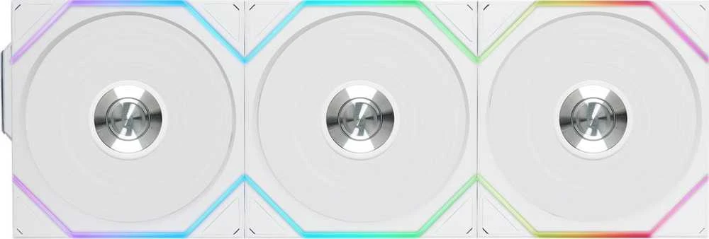 Lian Li UNI FAN TL Wireless korpuso ventiliatorius, ARGB, PWM, 3er-Pack – 120 mm, baltos spalvos