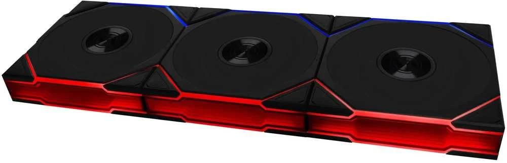 Lian Li UNI FAN TL Wireless korpuso ventiliatorius, ARGB, PWM, 3er-Pack – 120 mm, juodos spalvos
