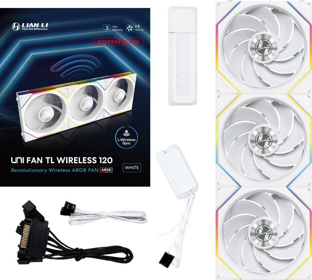 Lian Li UNI FAN TL Wireless 120mm komplektas su priedais