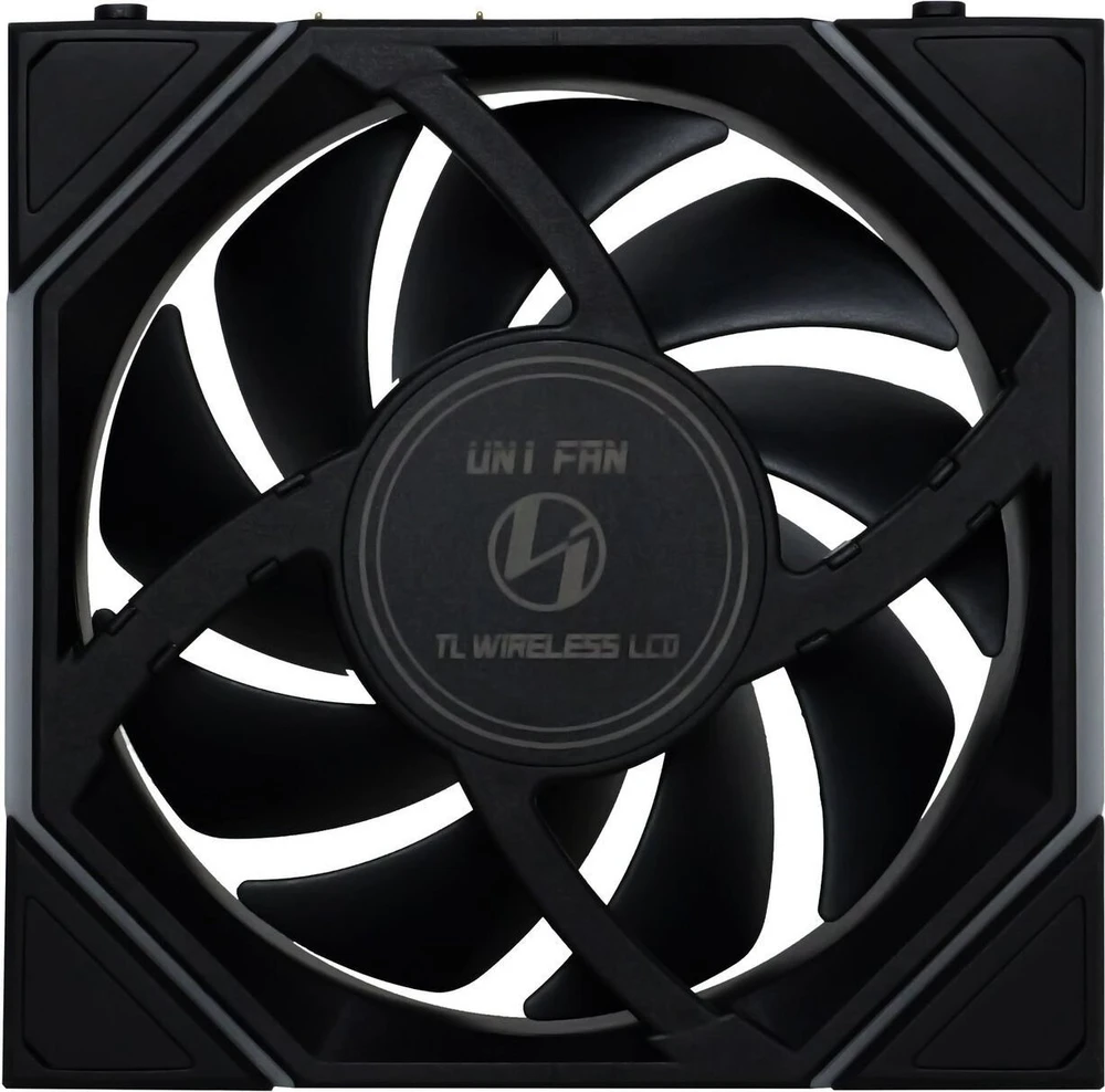 Lian Li UNI FAN TL Wireless LCD korpuso ventiliatorius, ARGB, PWM, 3er-Pack su valdikliu- Reverse Blade, 120mm, juodos spalvos