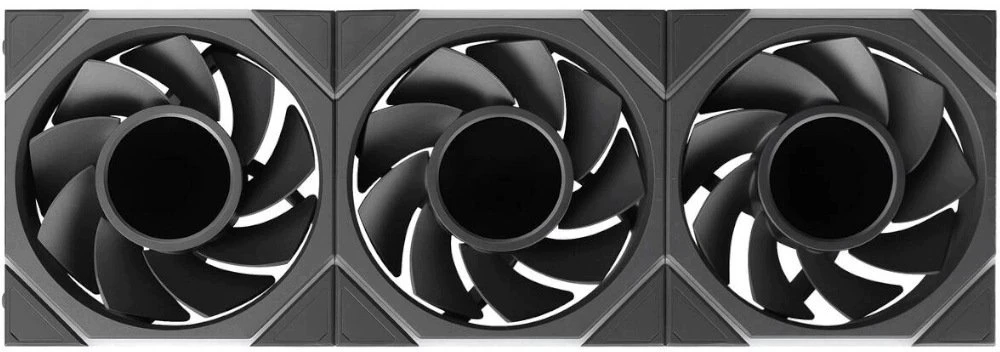 Lian Li UNI FAN TL LCD FLEX Wireless Lüfter, ARGB und LCD - Reverse Blade 120mm, juodas, 3er-Pack