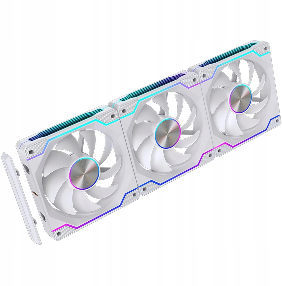Apti Itst Rinkinys WENTYLATORÓW LC-DPRO-120-CD-Baltas 1600 RPM ARGB LOVINGCOOL