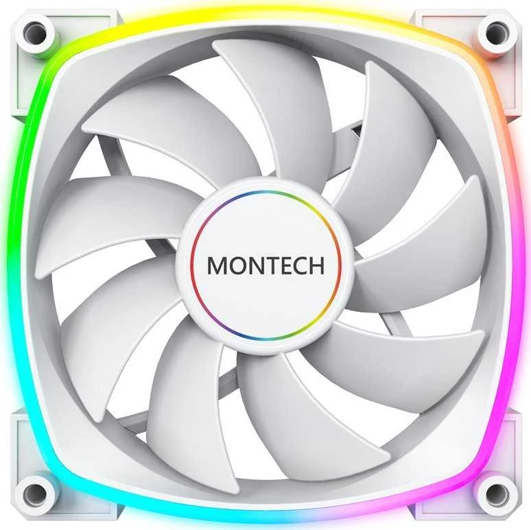 Montech AX120 PWM ARGB korpuso ventiliatorius – 120mm, baltos spalvos