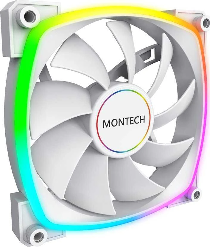 Montech AX120 PWM ARGB korpuso ventiliatorius – 120mm, baltos spalvos