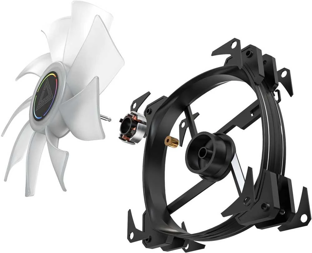 Montech HP140 PWM ARGB korpuso ventiliatorius, 3er Pack – 140mm, juodos spalvos