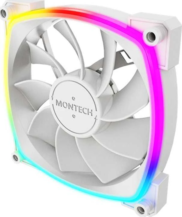 Montech RX120 PWM ARGB Reverse korpuso ventiliatorius – 120mm, baltos spalvos