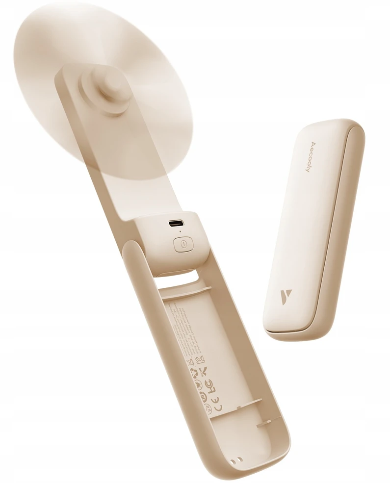 AECOOLY Pocket 01 Foldable Handheld Fan, rusvai gelsvas