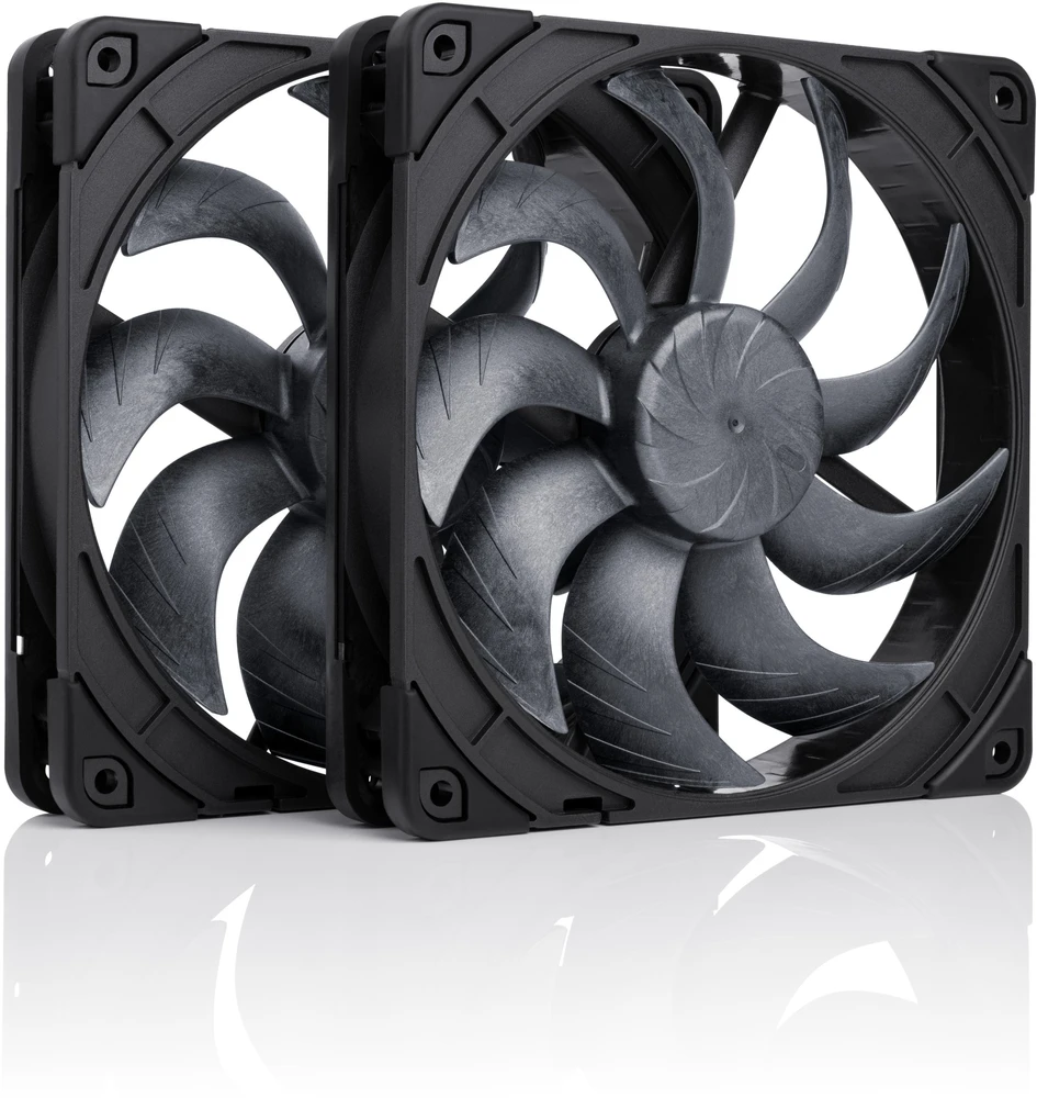 Noctua 140mm NF-A14x25 G2 PWM Sx2 PP chromax.juodas leidimas - dviejų ventiliatorių komplektas