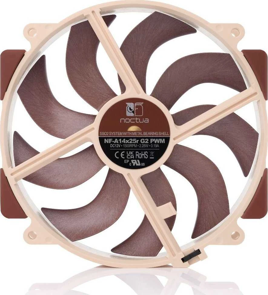 Noctua NF-A14X25R G2 PWM computer cooling system Kompiuterio dėklas Fan 14 cm