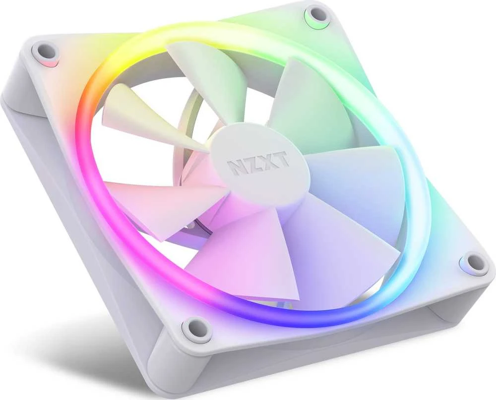 NZXT F120 RGB 120mm balta - 3 ventiliatorių + valdiklio rinkinys