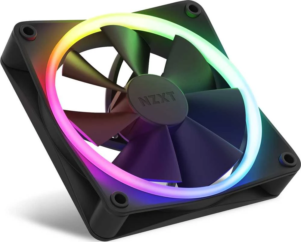 NZXT F120 RGB 120mm juoda - 3 ventiliatorių + valdiklio rinkinys