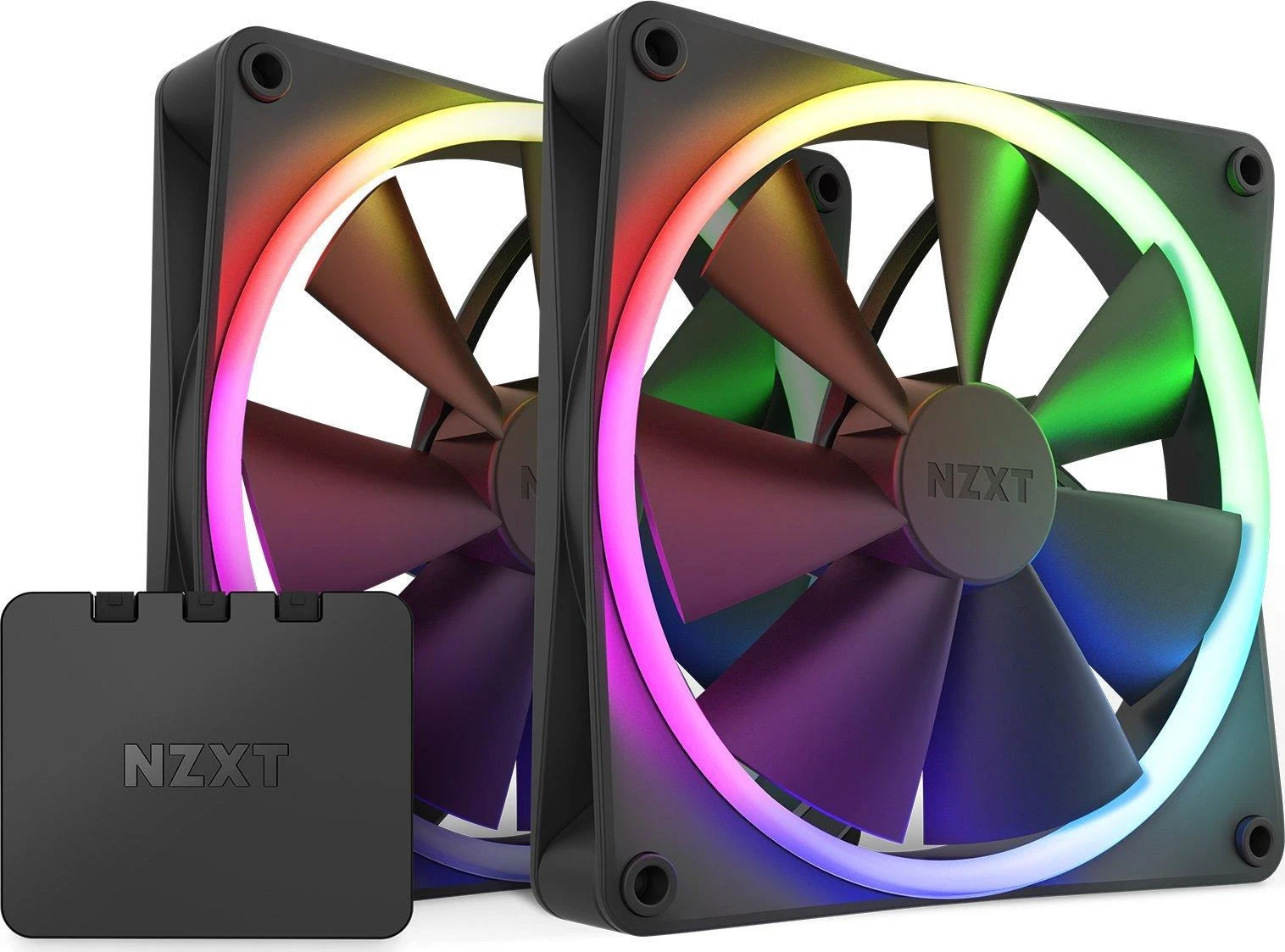 Nzxt F140 RGB 2-pack ventiliatorius + šakotuvas (RF-R14SF-B1)