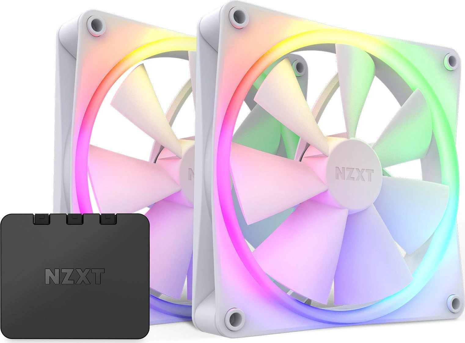„Wentylator Nzxt F140 RGB 2-pack + Hub“ (RF-R14SF-W1)