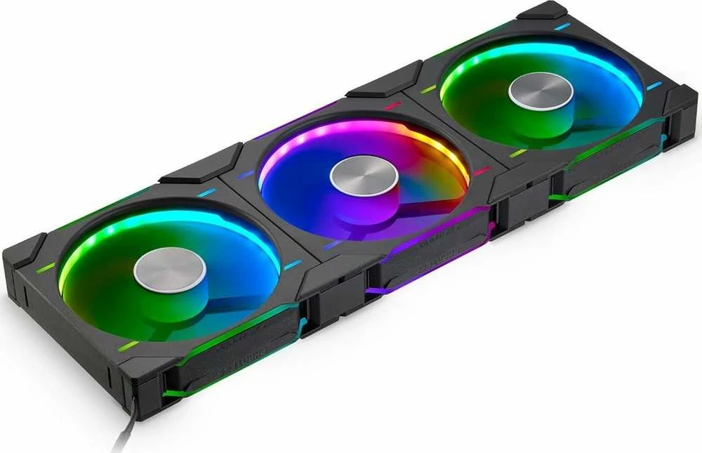 Phanteks D30 PWM Regular Airflow, D-RGB korpuso ventiliatorius, 3-pack – 140mm, juodos spalvos