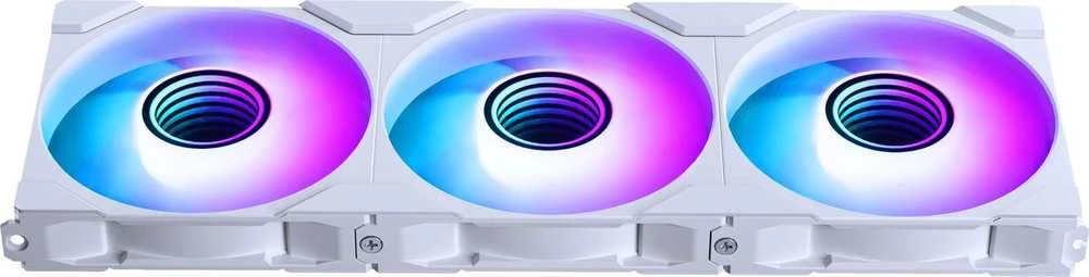 PHANTEKS M25 Gen2 PWM D-RGB korpuso ventiliatorius, 3er-Pack – 120mm, baltos spalvos