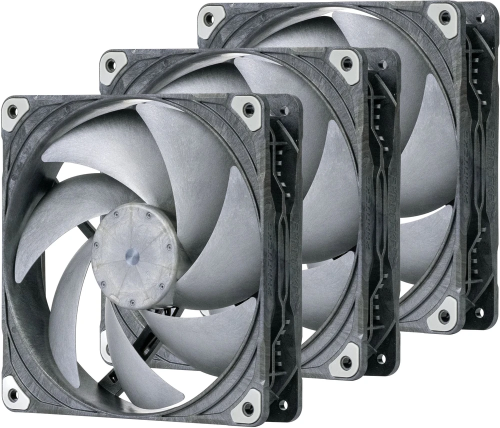 „Phanteks T30 PWM“ 140 mm ventiliatorius, 3 vnt. pakuotėje – Juodas