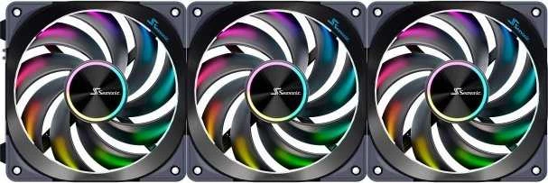 Seasonic MagFlow 1225 ARGB PWM korpuso ventiliatorius – 120 mm, 3 vnt. komplektas