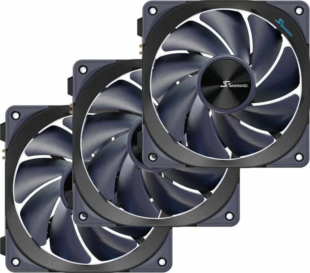 Seasonic MagFlow 1225 PWM korpuso ventiliatorius – 120 mm, 3 vnt. komplektas